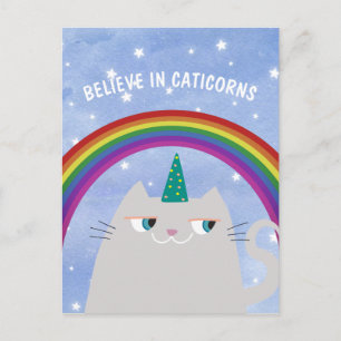 Cute Unicorn Cat Briefkaart