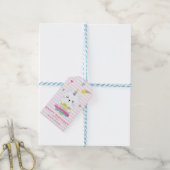Cute Unicorn Cat - Kinderen Birthday Cadeaulabel (Met Touw)
