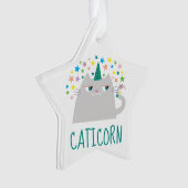 Cute Unicorn Cat Ornament (voorkant)