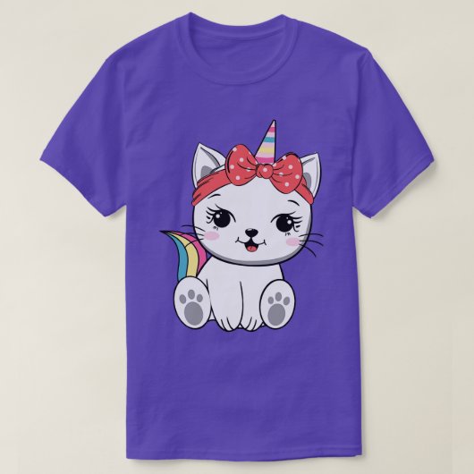 Cute unicorn cat t-shirt (Design voorkant)