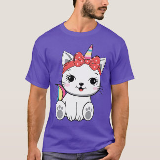 Cute unicorn cat t-shirt