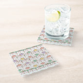 Cute Unicorn Cats Glazen Onderzetter (Schuin)