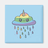 Cute Unicorn Cloud Magneet (Voorkant)