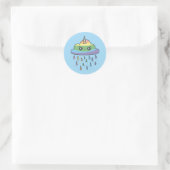Cute Unicorn Cloud Ronde Sticker (Tas)