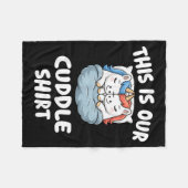 Cute Unicorn Couple This Is Our Cuddle Fleece Deken (Voorkant (Horizontaal))