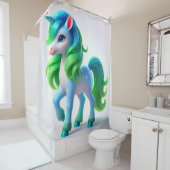 Cute Unicorn Douchegordijn (In situ)