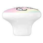 Cute Unicorn Drawer Pull Keramische Knop (Zijkant)