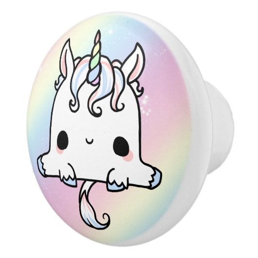 Cute Unicorn Drawer Pull Keramische Knop (Rechts)