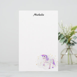 Cute Unicorn et Stars Papeterie