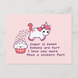 Cute Unicorn Fart Briefkaart