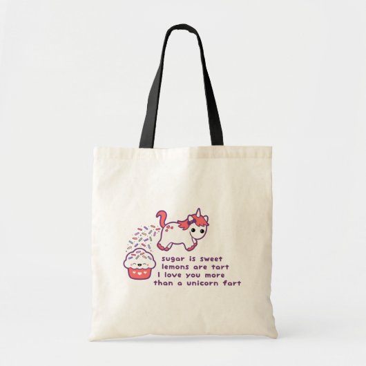 Cute Unicorn Fart Tote Bag (Voorkant)