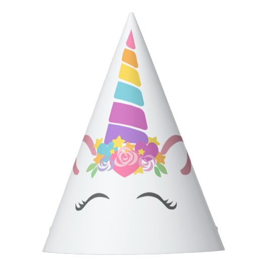 Cute Unicorn Feesthoedjes (Voorkant)