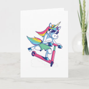 CUTE UNICORN FIREFIGHTER KAART
