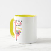 Cute Unicorn Flamingo Llama Inspirerend Quote Mok (Voorkant links)