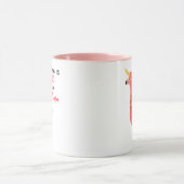 Cute Unicorn Flamingo Llama Inspirerende Unifllama Mok (Midden)