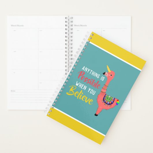 Cute Unicorn Flamingo Llama Inspiring Unifllama (Devant avec enveloppe)