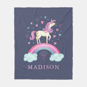 Cute Unicorn Fleece Deken