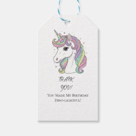 Cute Unicorn Happy Birthday Gift Tag Cadeaulabel