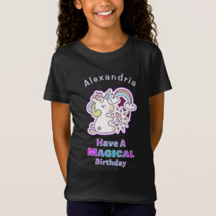 Cute Unicorn heeft een Magical Birthday Kinder Chi T-shirt