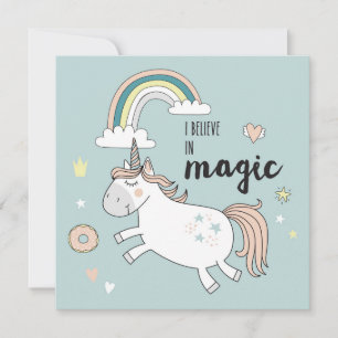Cute Unicorn Holiday Kaart