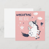 Cute Unicorn Holiday Kaart (Voorkant / Achterkant)