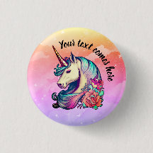 Cute unicorn in de kleurrijke hemel