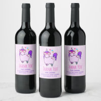 Cute Unicorn in Heart Shaped Glasses Hartelijk dan