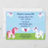 Cute Unicorn Invitation Anniversaire (Dos)