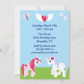 Cute Unicorn Invitation Anniversaire (Dos)