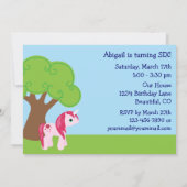 Cute Unicorn Invitation Anniversaire (Dos)