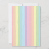Cute Unicorn Invitation Rainbow Modèle d'anniversa (Dos)