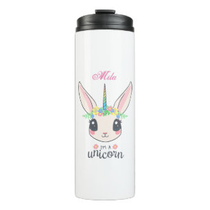 Cute unicorn konijn thermosbeker