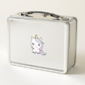 Cute Unicorn Metal Lunch Box (Achterkant)