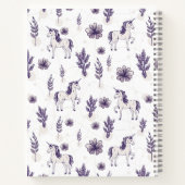 Cute Unicorn Motif Carnet personnalisé (Dos)
