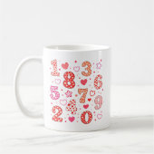 Cute Unicorn Numbers Maths Mug for Kids (Gauche)