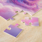 Cute Unicorn on a Cotton Candy Cloud Jigsaw Puzzle (Côté)