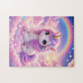 Cute Unicorn on a Cotton Candy Cloud Jigsaw Puzzle (Horizontal)