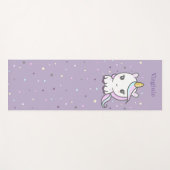 Cute Unicorn Paars Yoga Mat (Voorkant (horizontaal))