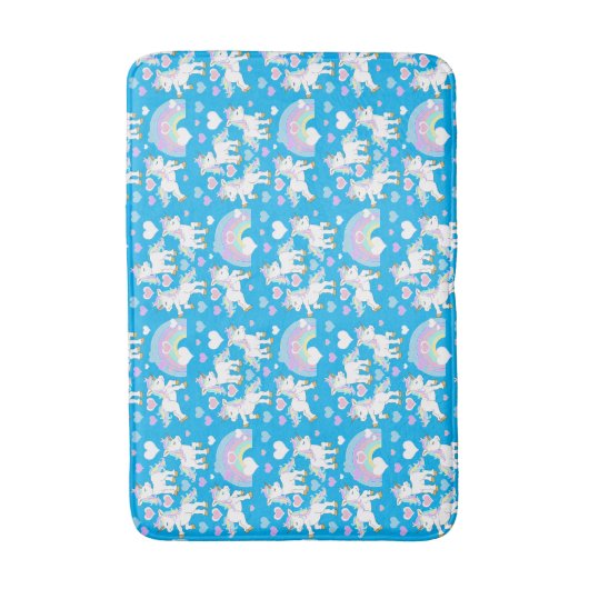 Cute Unicorn Pattern Badmat (Voorkant Verticaal)