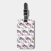 Cute Unicorn Pattern Bagagelabel (Voorkant verticaal)