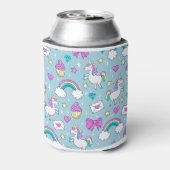 Cute Unicorn Pattern Blikjeskoeler (Blikje Achterkant)