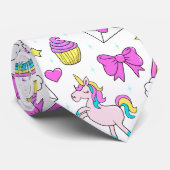 Cute Unicorn Pattern Stropdas (Opgerold)