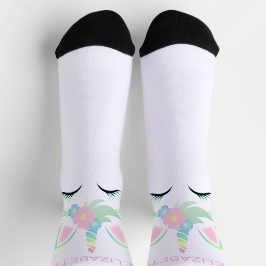 Cute Unicorn personaliseren Sokken (Top)