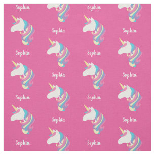 Cute Unicorn Personalized Pink Stof