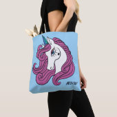 Cute Unicorn personnalisé monogramme & sacs couleu (De près)
