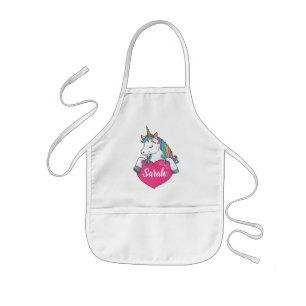 Cute Unicorn Persoonlijke Naam Kinder Schort