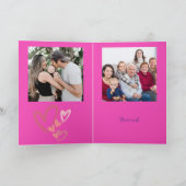 Cute unicorn photo de famille 2e carte d'anniversa (Intérieur)