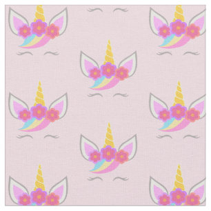 Cute Unicorn Pink Stof