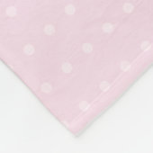 Cute Unicorn Polka Dot Personalized Fleece Deken (Hoek)