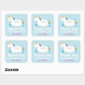 Cute Unicorn Pool Float Dank je Stickers (Vel)